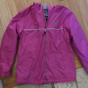 Black dog rain jacket